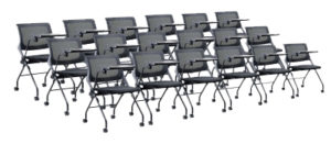 Chaise multimédia pliable et empilable