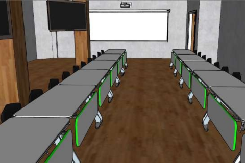 Exemple d'aménagement d'une salle de conseil pour une collectivité territoriale