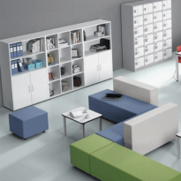 Armoire de rangement Elsa avec casiers et étagères pour école et collectivité