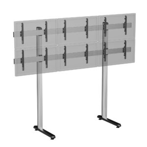 Support TV sur pieds - 6 écrans 50''- 55'' -  Hauteur 240cm