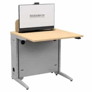 Table QBS sortie verticale électrique plateau stratifié 2 pieds époxy - T6